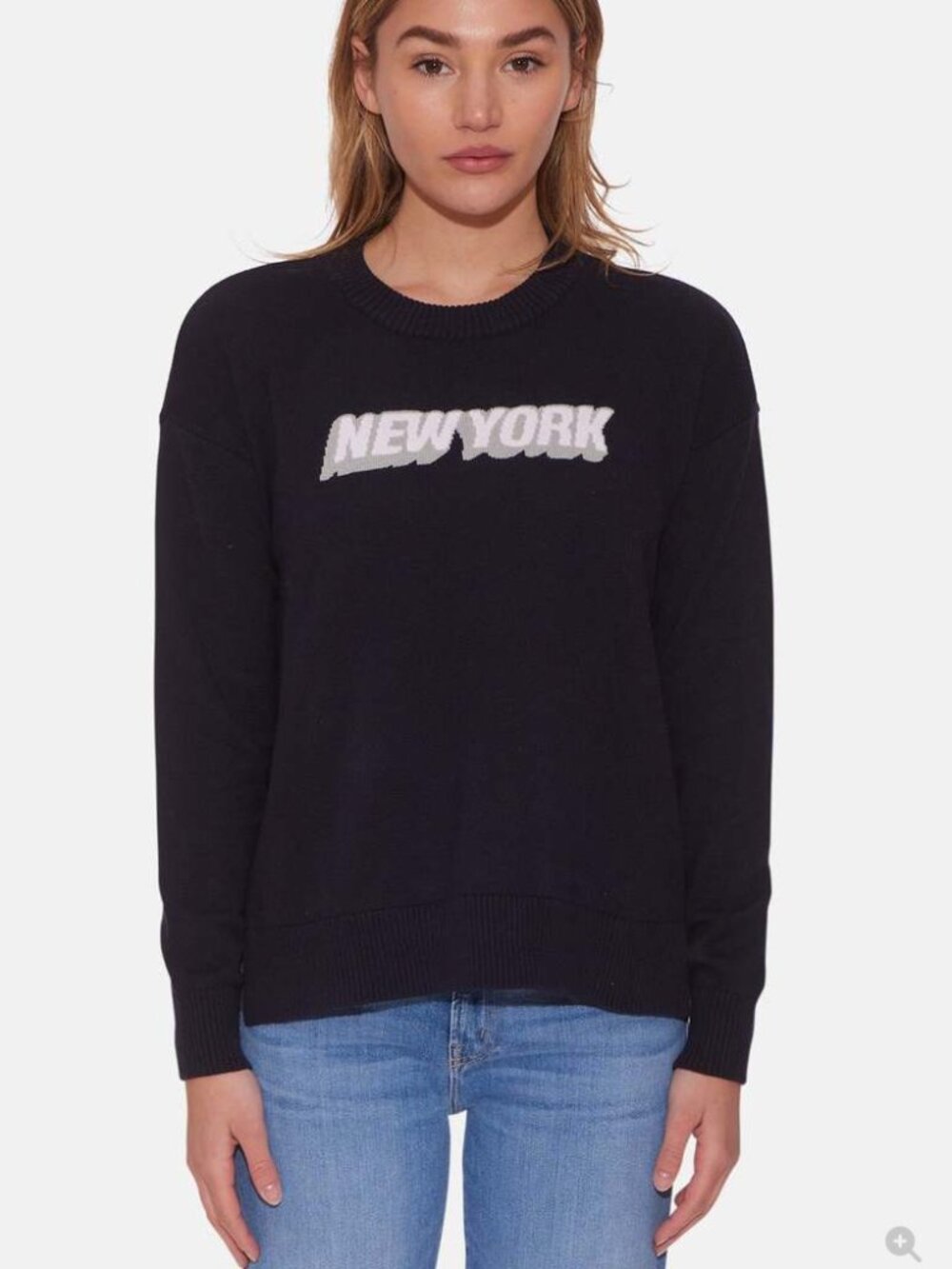 BLUE&CREAM Navy New York Cotton Crewneck Sweater